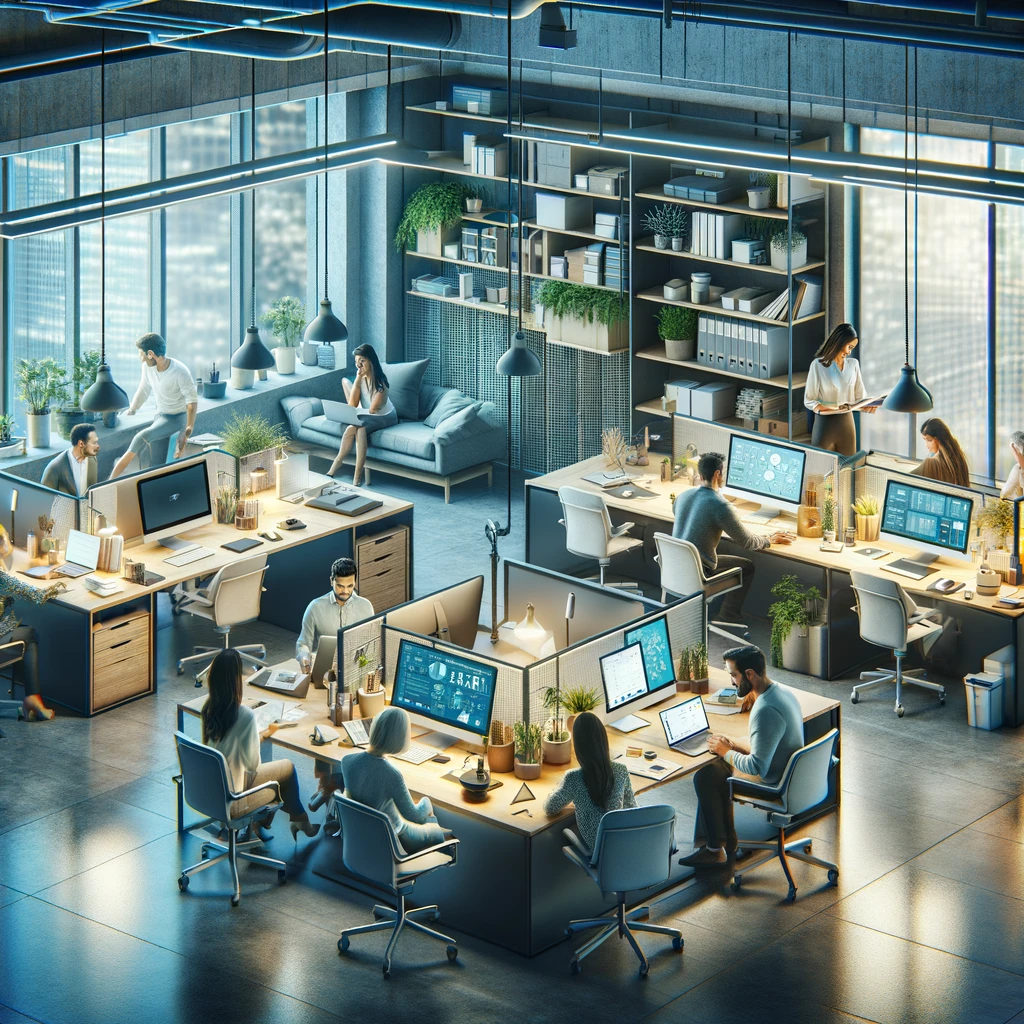 escritorio pessoas trabalhando