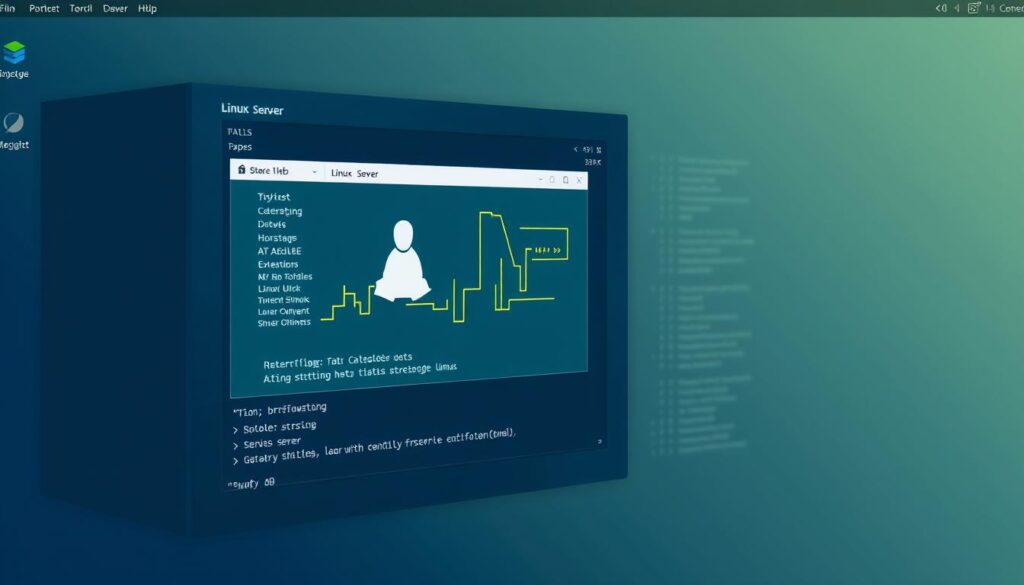 Imagem de um servidor Linux em funcionamento Imagem de um servidor Linux em funcionamento